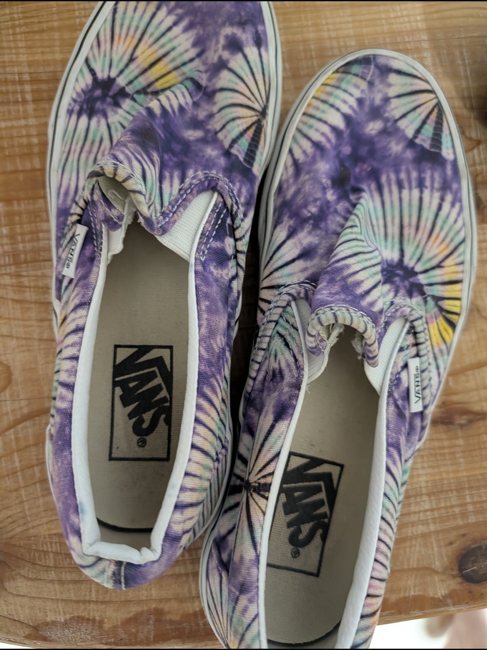 Vans Slip-On Tie-Dye Canvas Sneakers - Purple Multi - Picture 5 of 5